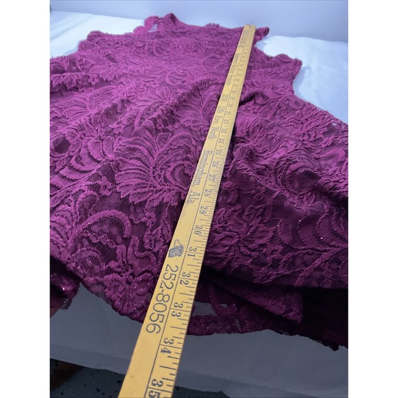 City Triangles Lace‎ Fit and Flare Dress Size 13 Purple L74 - Picture 12 of 12